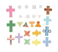 Ensemble de Figures géométriques 3D Transparentes, Fournitures éducatives, Formes géométriques Transparentes, Outils de Mesure du Volume, Kits d'apprentissage Pliables pour Les