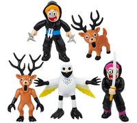 Ensemble de Figurines 99 Nuits dans la Forêt, Jouets de Personnages pour Jeux de Survie Fantaisie, Cadeaux pour Collectionneurs, 5 Pièces de Monstres Amusants et Figures de Cerfs
