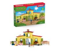 Ensemble de Figurines Animaux de la Ferme avec Accessoires - Coffret Ferme éducative de 92 Pieces avec Vache, Cheval, Cochon et