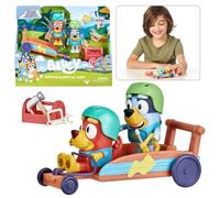 Ensemble de figurines - Bluey - Rusty & Bluey's Go-Kart - 2 figurines + véhicule - Pour enfants 3+ - Coloré