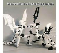 Ensemble de figurines d'action Titan 13 - Poupées de robots T13 complètes et dragons volants, figurines de collection imprimées en 3D pour la décoration et l'affichage de bureau, en plusieurs couleurs