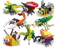 Ensemble de figurines d'animaux drôles de joie, Mini blocs de construction, jouet à assembler, constructeur 3D, Micro briques pour enfants, jouet cadeau pour garçons 2065-Random 1PCS