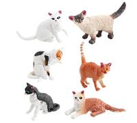 Ensemble De Figurines De Chat, Ensemble De Jouets pour Figurines De Chat | Figurines De Chat Réalistes, Jouets pour Chatons - Statues De Chaton pour Jouer Et Apprendre, pour Les Amoureux des Gardiens