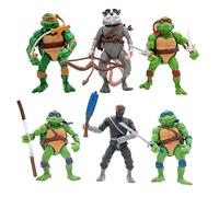 Ensemble de figurines de tortues d'action animées sur le thème des ninjas, décorations de gâteau d'anniversaire, fournitures de fête d'anniversaire pour enfants