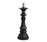 Ensemble de figurines d'échecs - Noir/doré, 2 pièces King Decor en résine, sculpture d'art sur le thème des échecs, finition polie | Man Cave, bibliothèque, salle d'étude, vitrine, mariage, B