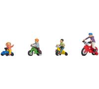 NOCH H0 Enfants sur des vélos pour enfants 15908 peint, assis