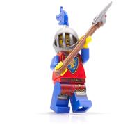 Ensemble de figurines Lego Chevalier Lion #2 avec hache et casque de chevalier - Un complément idéal à tout château et autres ensembles de briques de serrage médiévaux, figurine originale Lego Lion