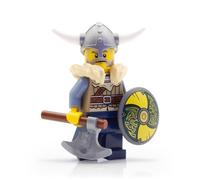 Ensemble de figurines Lego Viking #1 avec hache et bouclier - Élargissez votre village viking avec des figurines et des armes Vikings