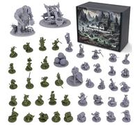 Ensemble de figurines Path Gaming Fantasy Gobelins - Miniatures 28 mm pour D&D et RPG non peintes - Monstres en vrac