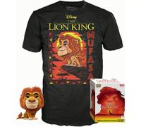 | ENSEMBLE DE FIGURINES POP & TEE DISNEY LE ROI LION MUFASA - Ensemble collector - Design exclusif et unique - Parfait pour offrir - Édition limitée - Comprend une boîte de présentation Plongez-vous d