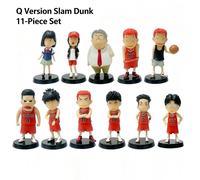 Ensemble de figurines Q Version Slam Dunk Sakuragi Hanamichi Rukawa Kaede Akagi Takenori, 11 pièces, jouet de collection d'anime, décoration de bureau, cadeau 11PCS