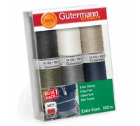 Ensemble De Fil Gutermann : Extra Fort - 6 X 100M - Fils Extra Forts - Col.1