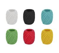 Ensemble de fil raphia de papier 6 couleurs, 4-8mm.x30m.