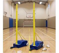 Ensemble De Filet De Badminton Et De Volley-Ball Robuste Et Réglable - Support Portable pour Jardin Ou école, 2 Niveaux De Hauteur, Base De 70 à 80 Kg, Idéal pour Les Amateurs De Sport