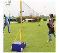 Ensemble de Filets de Volley-Ball et de Badminton 2 en 1 Toutes Saisons avec poteaux réglables en Hauteur - Parfait for Une Utilisation en extérieur et en intérieur