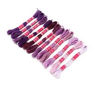 Ensemble de Fils à Broder 12 Pièces, Polyester aux Couleurs Vives, pour