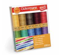 Ensemble De Fils Gutermann : Coton Naturel C N° 50 - 10 X 100M - Assortis