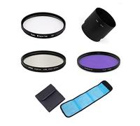Ensemble de filtres 3 en 1 UV CPL FLD avec bague d'adaptation pour appareil photo Nikon Coolpix P500