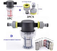 Ensemble de filtres d'arrosage de jardin de 1/2 pouce tuyau d'irrigation agricole filtre tuyau d'eau raccord rapide lave - auto pompe à eau filtre - Type D-60 Mesh