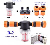 Ensemble de filtres d'arrosage de jardin de 1/2 pouce tuyau d'irrigation agricole filtre tuyau d'eau raccord rapide lave - auto pompe à eau filtre - Type B2-10 Mesh-B