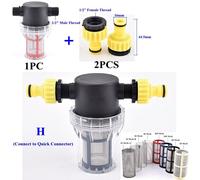 Ensemble de filtres d'arrosage de jardin de 1/2 pouce tuyau d'irrigation agricole filtre tuyau d'eau raccord rapide lave - auto pompe à eau filtre - Type H-20 Mesh