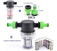 Ensemble de filtres d'arrosage de jardin de 1/2 pouce tuyau d'irrigation agricole filtre tuyau d'eau raccord rapide lave - auto pompe à eau filtre - Type E-80 Mesh