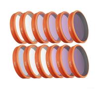 Ensemble de filtres optiques pour caméra d'action 4/6/8/12 en 1 CPL ND UV Macro Star Night Black Mist Protection d'objectif en verre 1/4 pour DJI Action 6 (12 en 1)