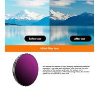 Ensemble de filtres pour objectif de caméra d'action Action 5 PRO/4