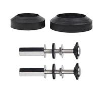 Ensemble de fixation de toilettes avec boulons longs et joints en éponge, facile à installer, raccord pour réservoirs de chasse d'eau de 5,1 cm / 7,6 cm, en acier
