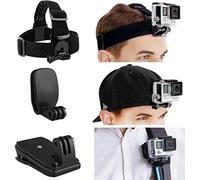 Ensemble De Fixation Pour Tête Et Sac À Dos Compatible Avec Gopro Hero/Osmo Action- 1 Fixation Frontale, 1 Clip Pour Chapeau - 1 Clip Pour Sac À Dos 1 Vis À Ailettes Est Également [GOP6252333]