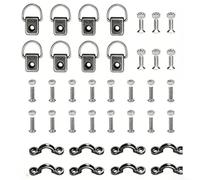 Ensemble de fixations en acier inoxydable pour kayak, canoë avec boucles en acier inoxydable, vis et écrous de sécurité pour embarcation, canoë, paddlecraft