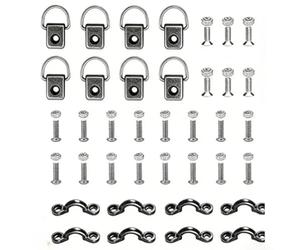 Ensemble de fixations en acier inoxydable pour kayak, canoë avec boucles en acier inoxydable, vis et écrous de sécurité pour embarcation, canoë, paddlecraft