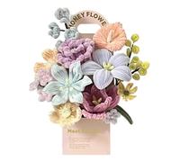 Ensemble de fleurs en forme de tuyau - Kit créatif de bricolage chenille - Tiges colorées avec fil flexible - Décoration de bouquet faite à la main - Accessoire d'artisanat avec design