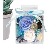 Ensemble de fleurs éternelles | Décoration de fleurs éternelles pour la Saint-Valentin | Belle et élégante décoration florale pour bureau, bibliothèque, étagère et table de chevet