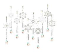 Ensemble de flocons de neige/papillon, porte-clés avec pendentif, acrylique double face, décoration de vacances, flocon de neige, décoration artisanale, carillons, ornements de Noël, kits de carillon