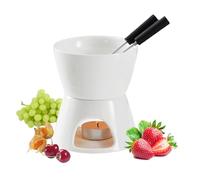Ensemble De Fondue Au Chocolat Au Fromage En Céramique,Mini Fondue Chocolat, Ensemble De Fondue Non Électrique Chauffant, Avec Deux Fourchettes à Fondue Et Une Bougie, pour Les Repas En Famille