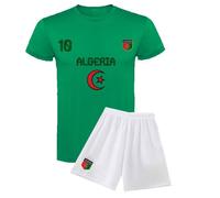 Ensemble de foot maillot et short Algérie enfant vert - - Vert 7-8 ans