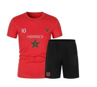 Ensemble de Foot short et maillot Maroc homme - - Rouge XL