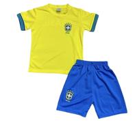 Ensemble De Football Enfant Maillot Et Short - Inspire Brésil - Taille 4 Au 14 Ans (Taille 14 Ans,Couleur Jaune)