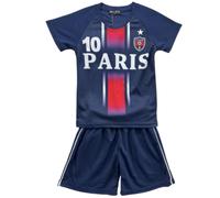 Ensemble De Football Enfant Maillot Et Short - Inspiré De Paris - Bleu Marine (Taille 6 Ans,Couleur Bleu)