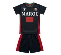 Ensemble de Football Enfant Maroc - Maillot n°7 et Short - noir - - Noir 12 ans