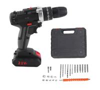 Ensemble de forage électrique ns fil, kit de projet de perceuse et d'outils à domicile 21V 21V 1450RMP 25 Torsions Multifinection Power Tools Tool avec boîte de rangement pour le