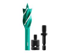 Ensemble de forets à bois à pointe brousse de 14 mm/16 mm/18 mm/20 mm/22 mm/25 mm avec quatre cannelures pour le travail du bois électrique efficace pour la fabrication de trous