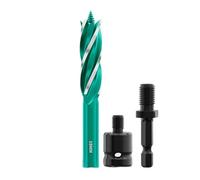 Ensemble de forets à bois à pointe brousse de 14 mm/16 mm/18 mm/20 mm/22 mm/25 mm avec quatre cannelures pour le travail du bois électrique efficace pour la fabrication de trous