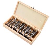 Ensemble de forets à bois - YATO - 15-35 mm (10 pcs) - Acier au carbone 45# - HRC 45-48 - Poli et durci