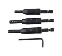 Ensemble de forets à centrage automatique pour tige hexagonale de 6,35 mm, embouts pilotes en acier au carbone ultra dur pour vis #6#8#10, installation de charnière et de gâche, comprend une n