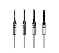 Ensemble de forets à mortaise trou carré, outil forage for le travail du bois 210 mm, scie, ciseau avec outils hélicoïdaux ronds 7,94(12.7Mm)