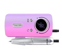 Ensemble de forets à ongles sans fil 45 000 tr/min avec poignée ergonomique rechargeable pour manucure pédicure en salon et usage domestique