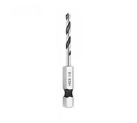 Ensemble de forets à tige hexagonale à 3 points à changement rapide de 6,35 mm pour le travail du bois et la menuiserie, longueur courte pour embouts de tournevis à impact (2#)