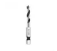 Ensemble de forets à tige hexagonale à 3 points à changement rapide de 6,35 mm pour le travail du bois et la menuiserie, longueur courte pour embouts de tournevis à impact (3#)